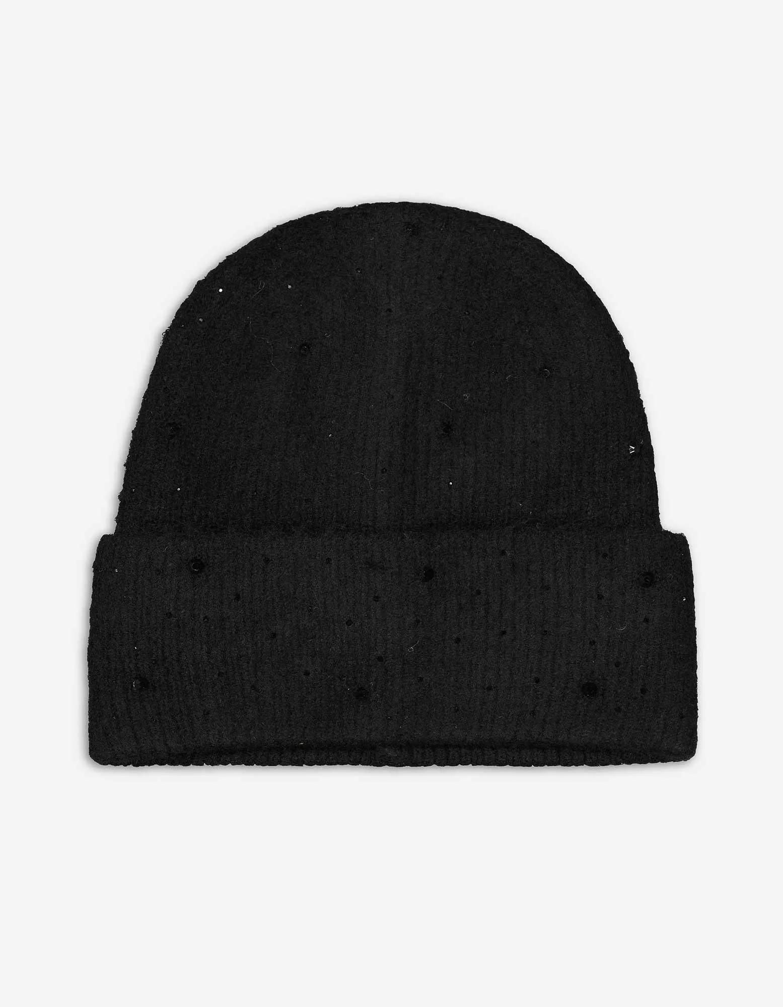 Pletená čepice - Ozdobné kamínky - cerná