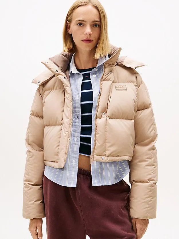 Down Cropped Alaska Puffer Jacket
