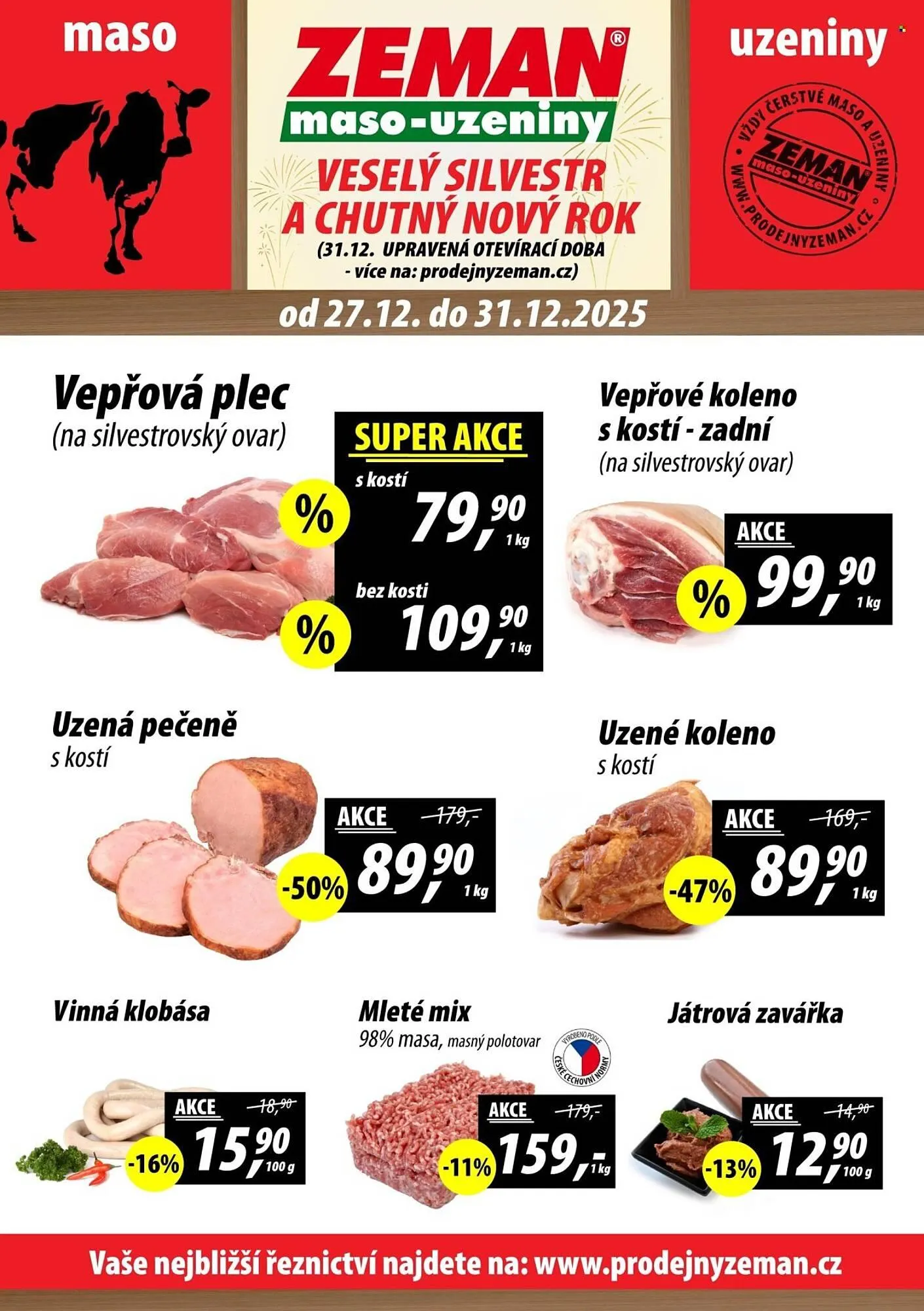 ZEMAN leták - 27. prosince 31. prosince 2025 - Page 1