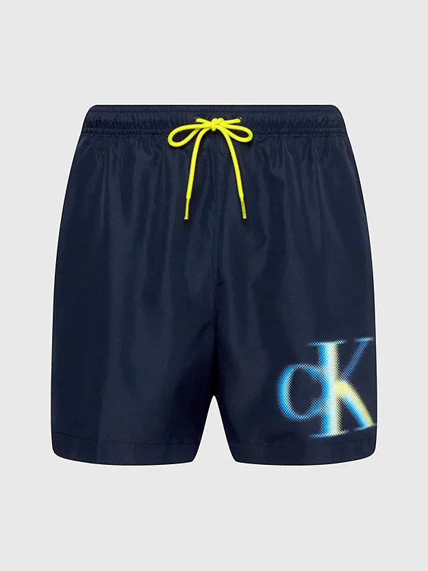 Medium zwemshort met trekkoord - CK Monogram