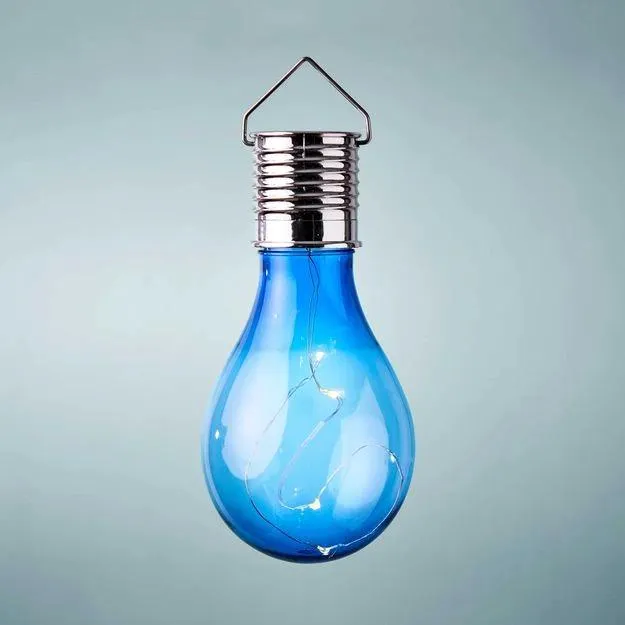 SUNLIGHT Solární žárovka k zavěšení - modrá