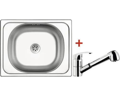 Nerezový dřez s baterií Sinks CLASSIC 500 +LEGENDA S 400 x 500 mm CL5005MLESCL