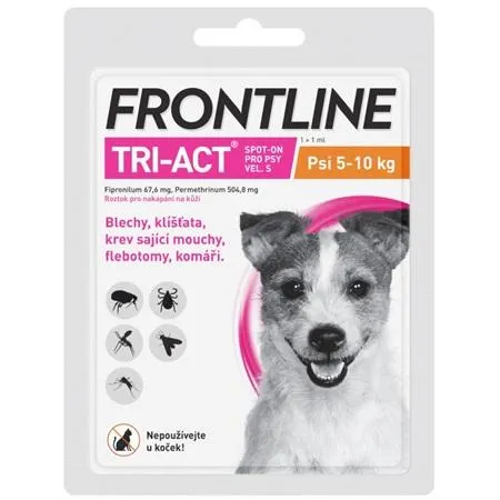 Frontline TRI-ACT spot-on S pro psy 5-10 kg 1x 1 ml