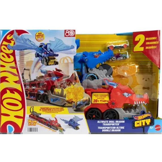 Hot Wheels City Ultimátní dračí tahač, 2 angličáky