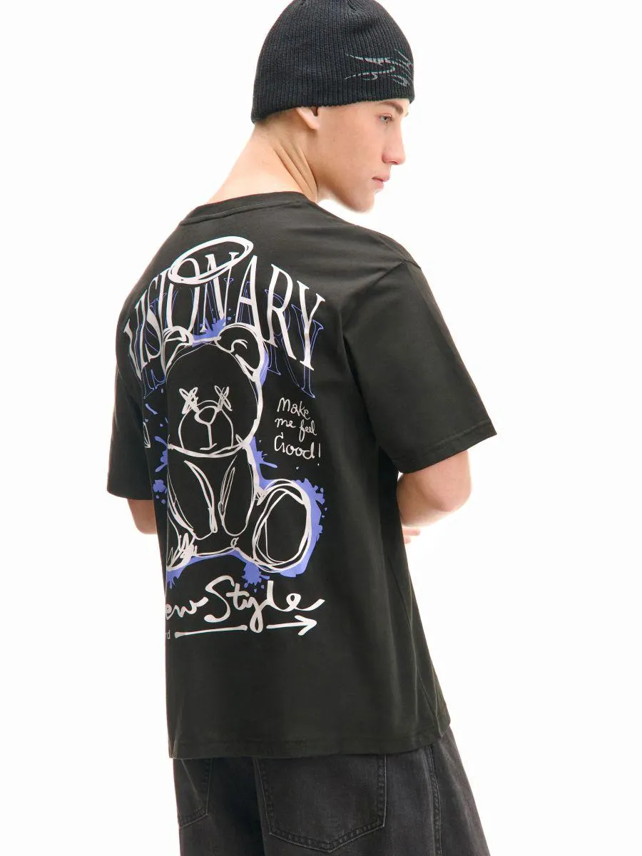 Černé tričko s potiskem