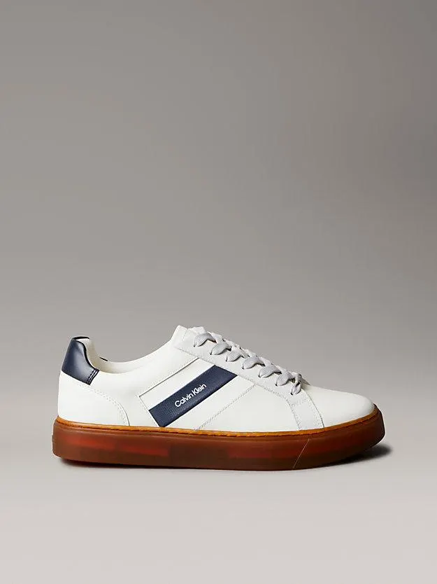 Leather Logo Tape Trainers