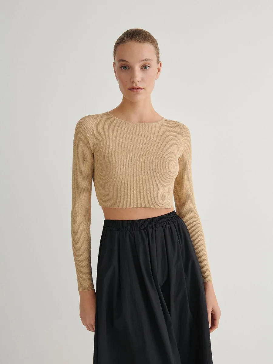 Pulover cu fir metalic