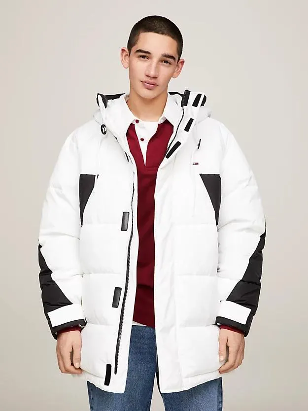 Colour-Blocked Oversized Puffer Parka