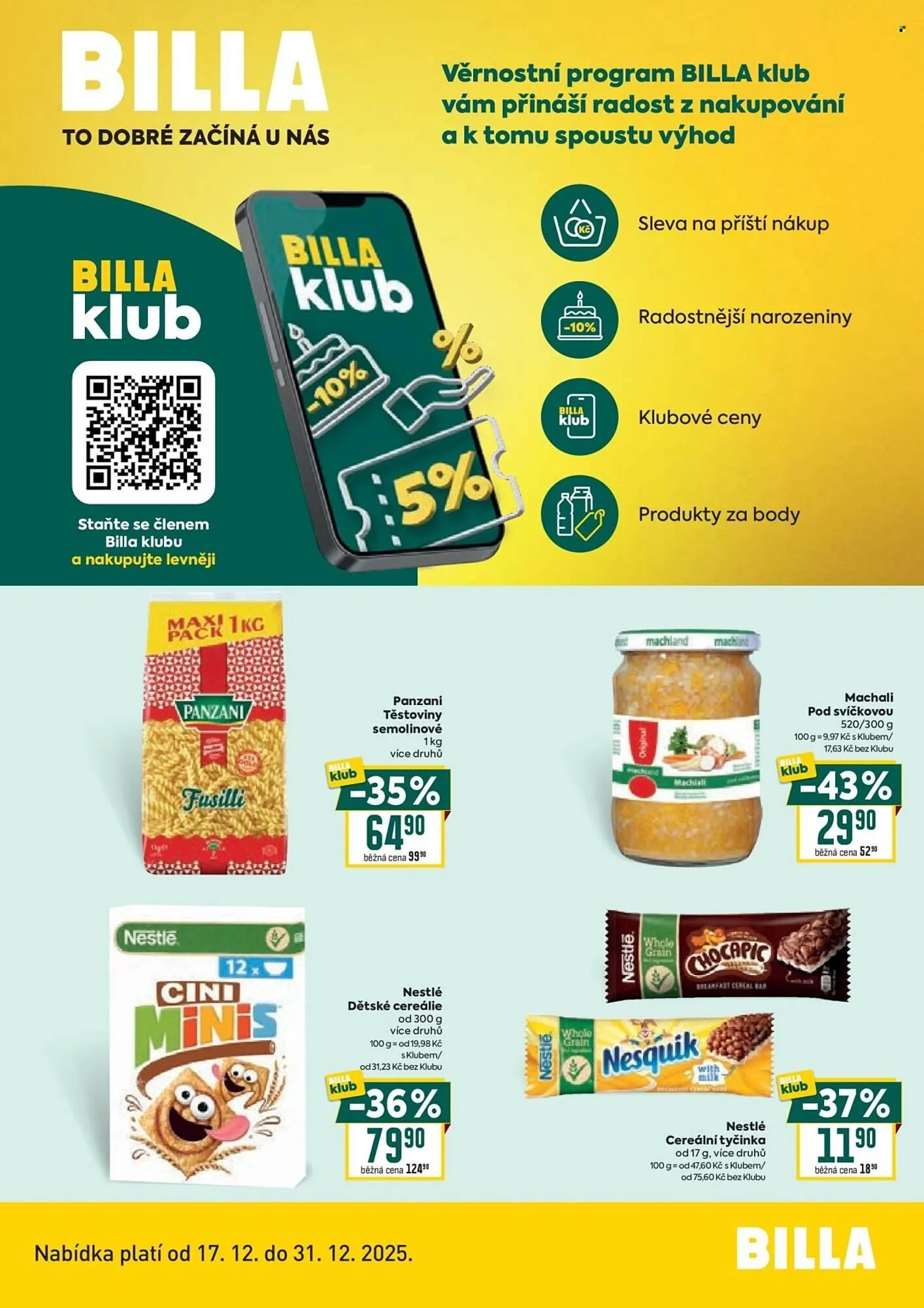 Billa leták - 17. prosince 31. prosince 2025 - Page 1
