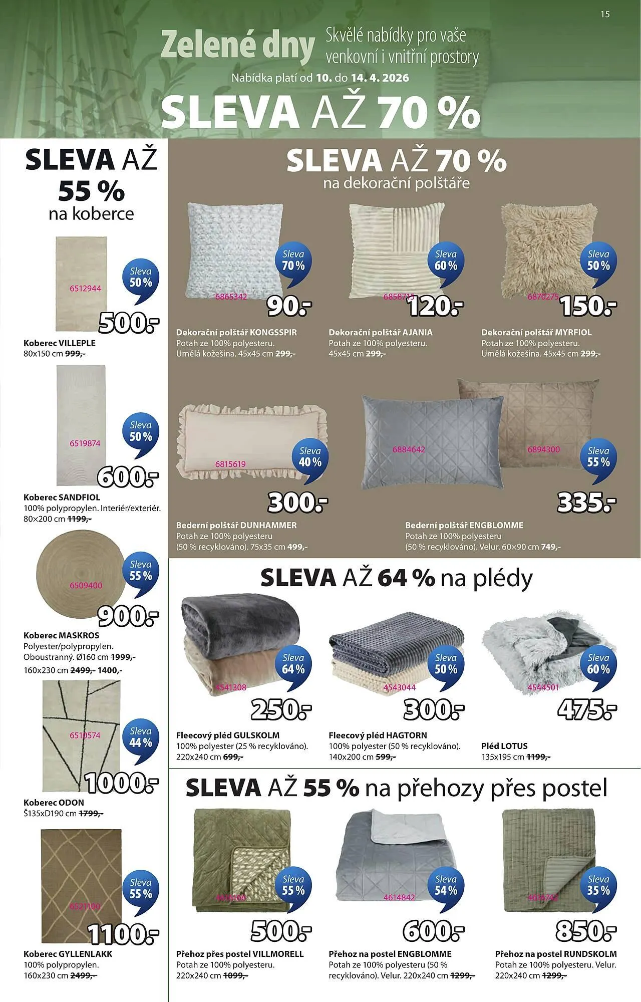 JYSK leták - 10. dubna 14. dubna 2026 - Page 15