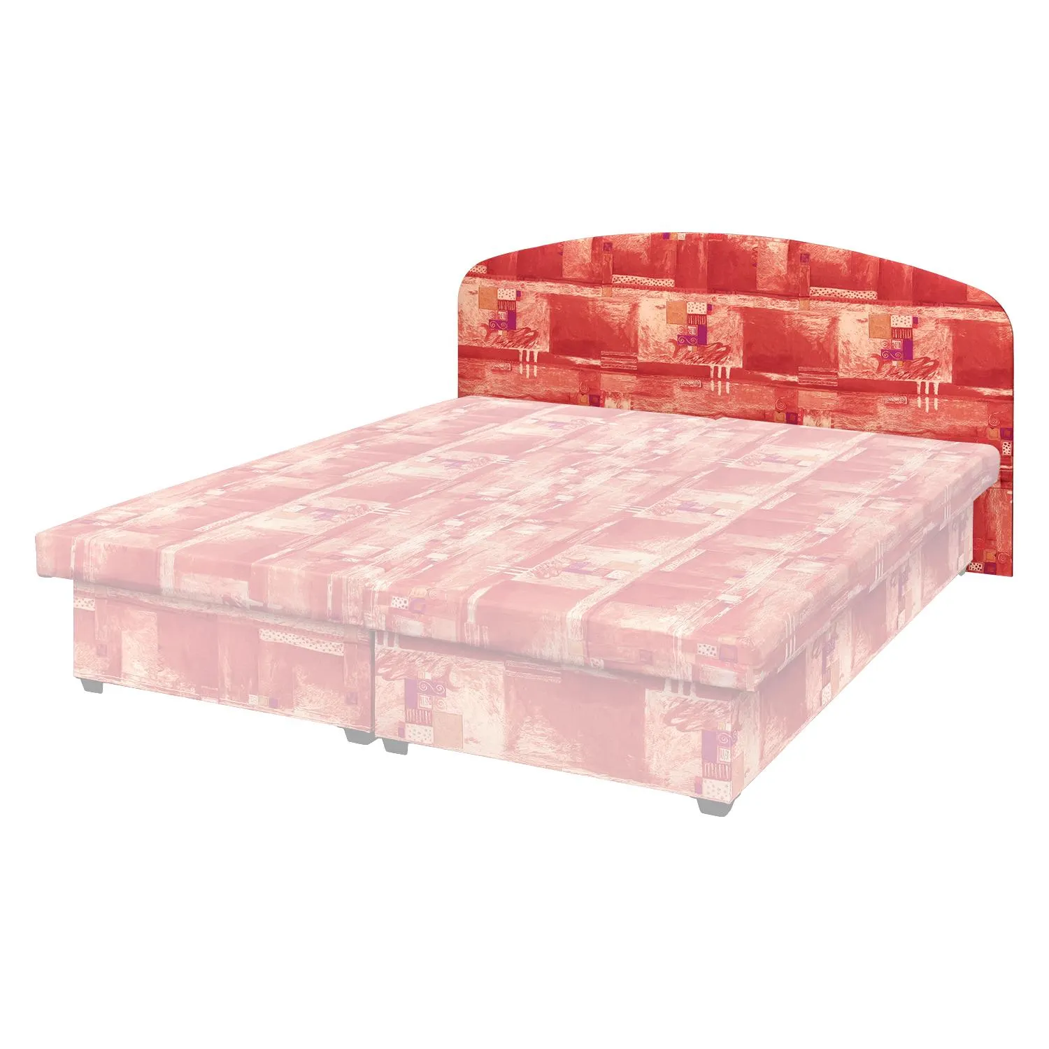 Čelo na dvoulůžko Sára červená/oranžová