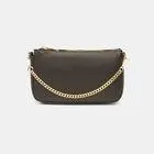 Kožená dámská kabelka se zlatým řetízkem