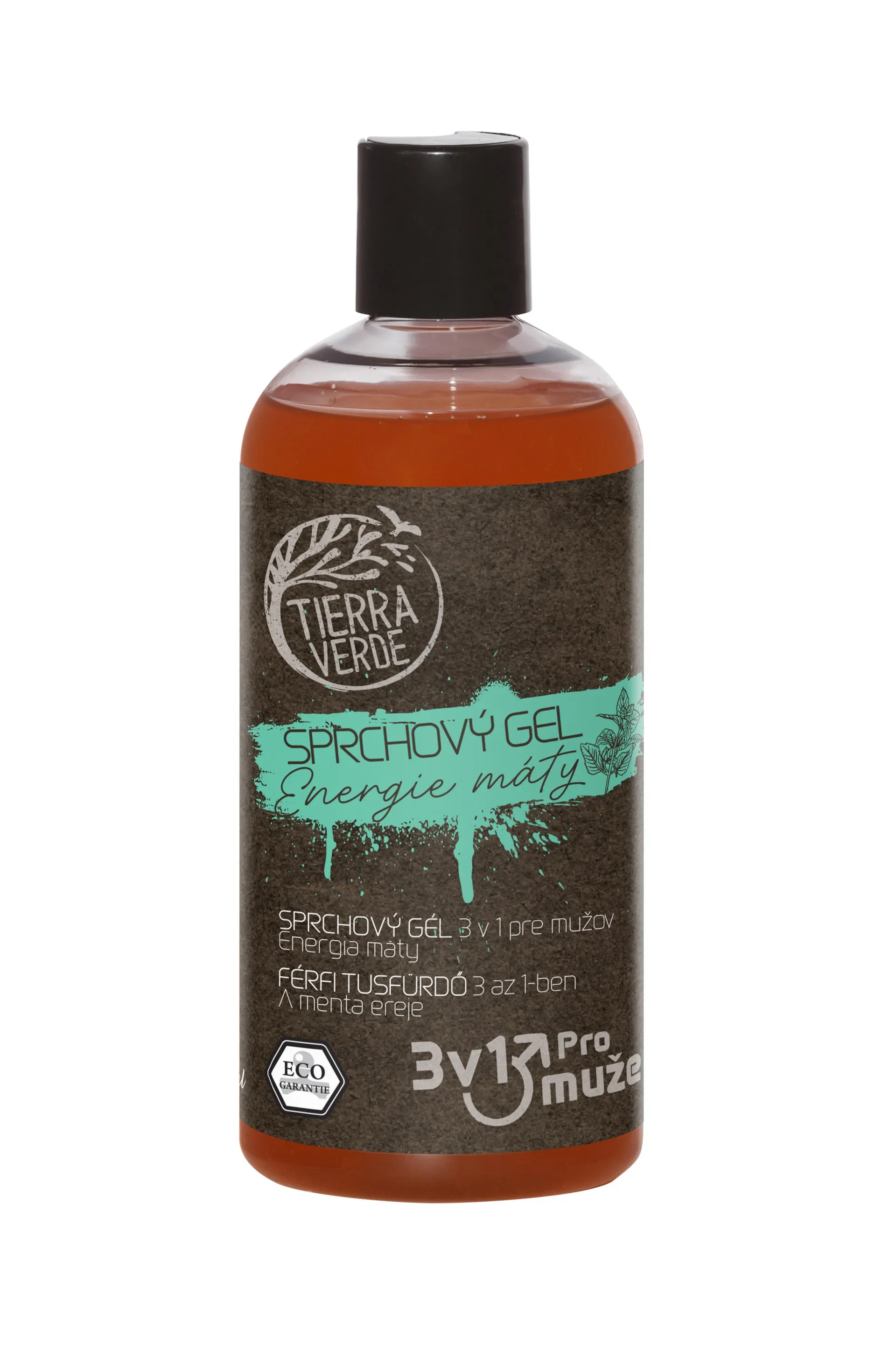 Tierra Verde Pánský sprchový gel na tělo, obličej a vlasy 3v1 - Energie máty -