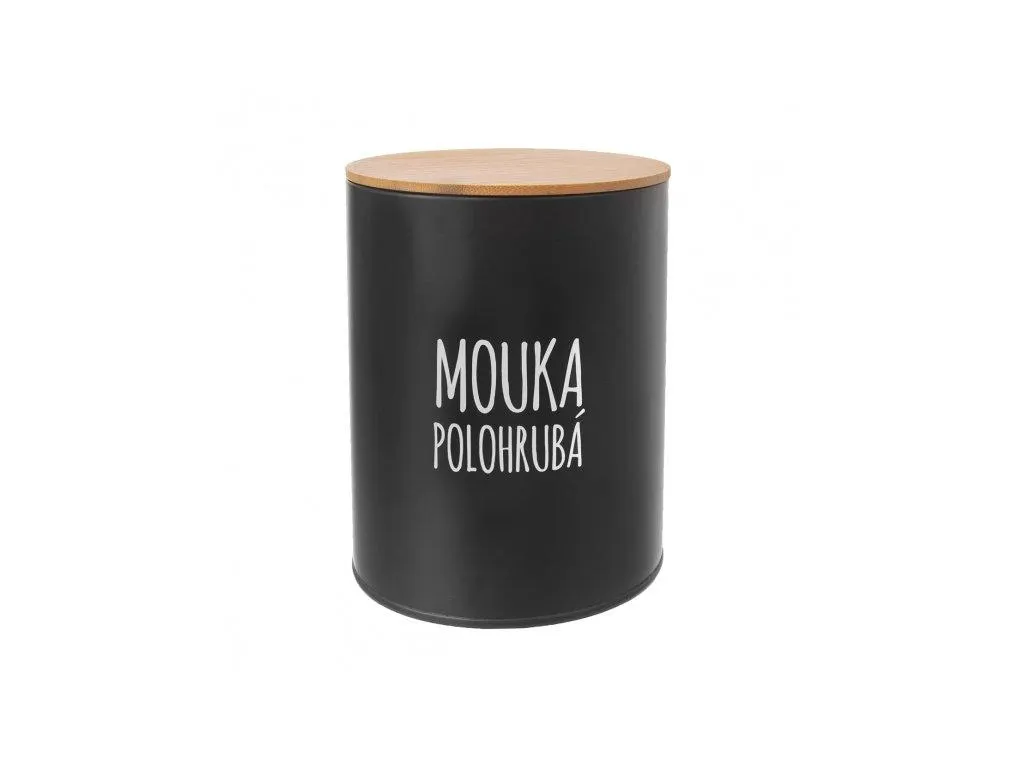 Dóza Polohrubá mouka BLACK pr. 13 cm