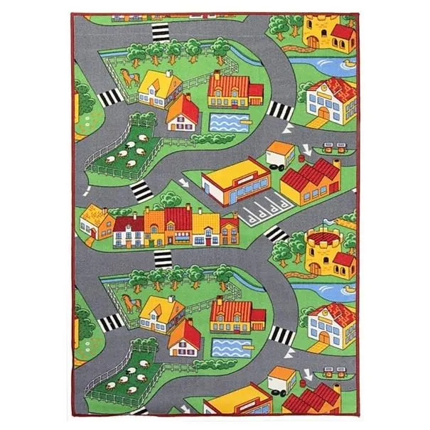 Dětský koberec LITTLE VILLAGE vícebarevná, 140x200 cm