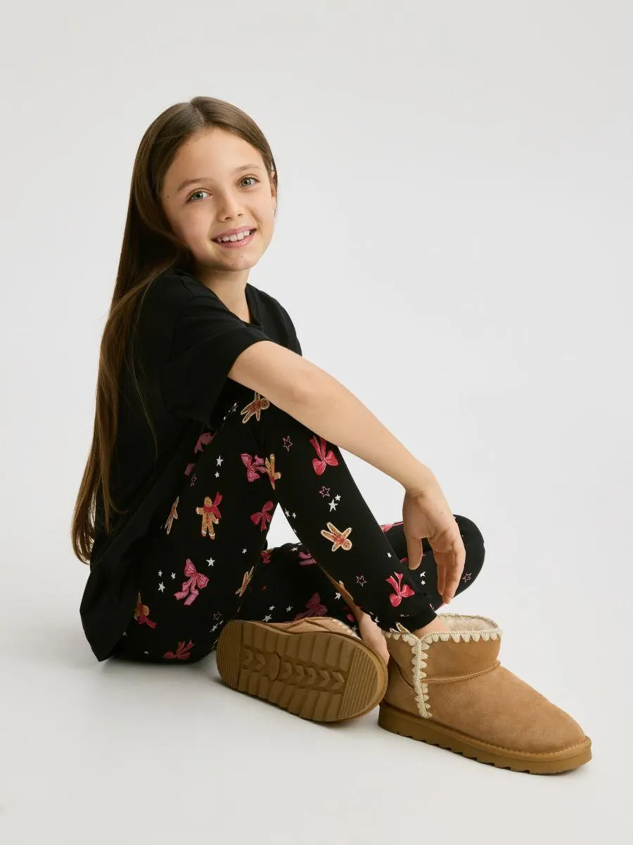 Vánoční legíny s potisky