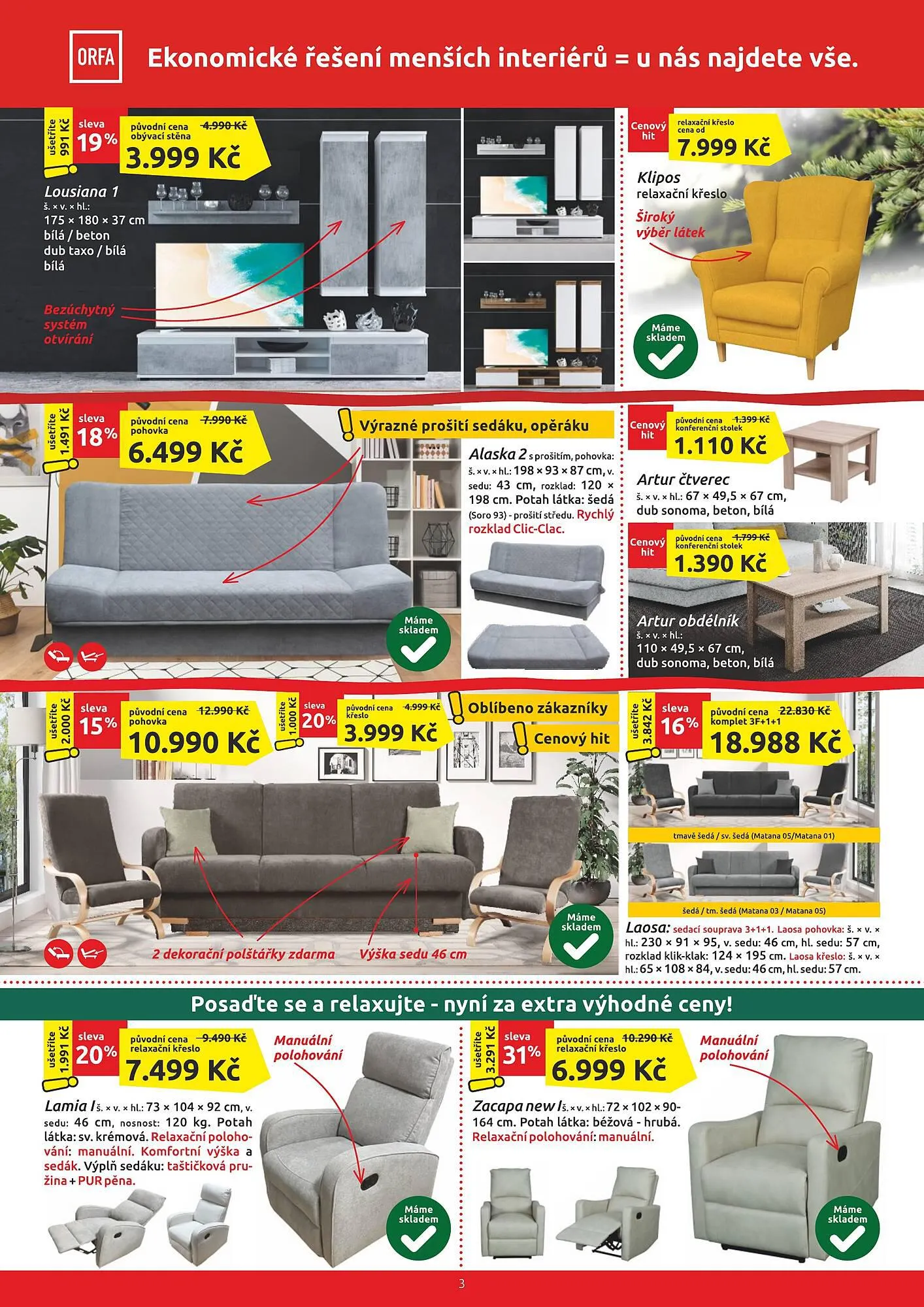 Orfa Nábytek leták - 1. listopadu 31. prosince 2023 - Page 3