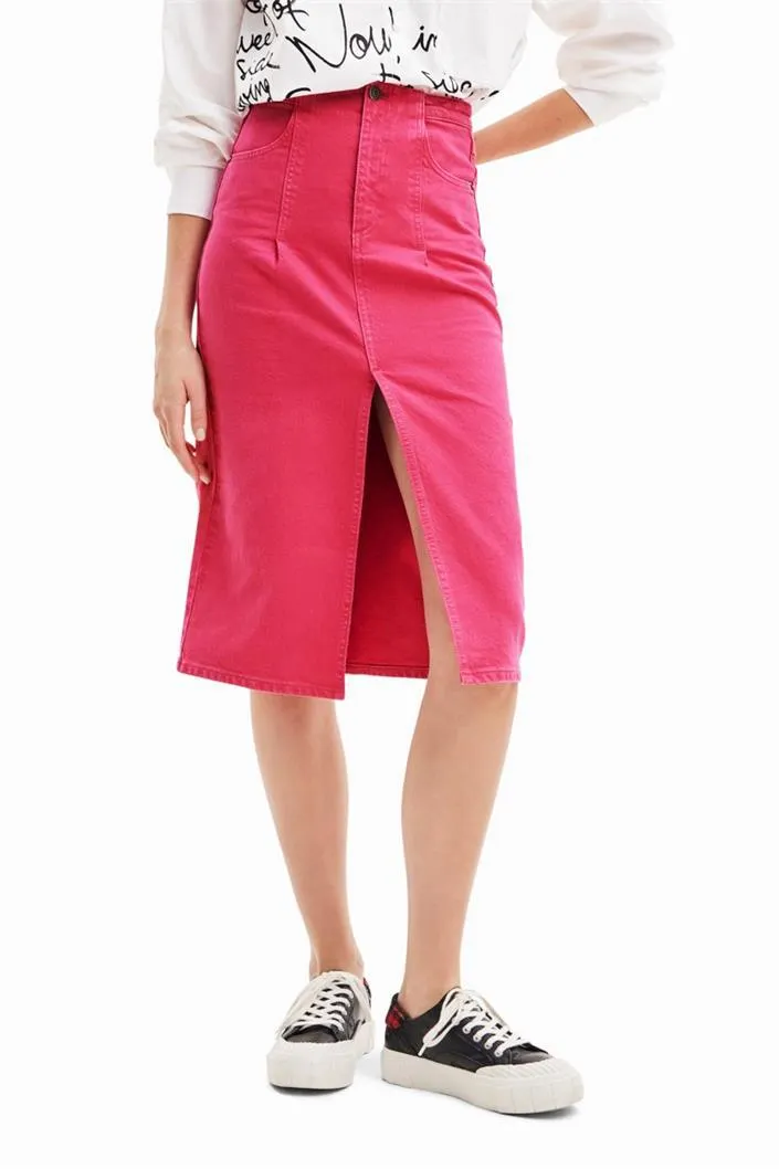 sukně Desigual Morgan fucsia