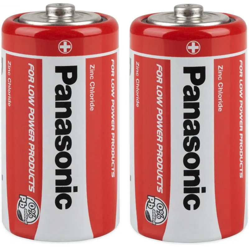 2x baterie Panasonic R20 D zinkové