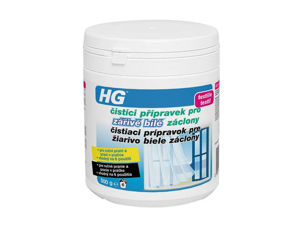 HG čisticí přípravek pro zářivě bílé záclony