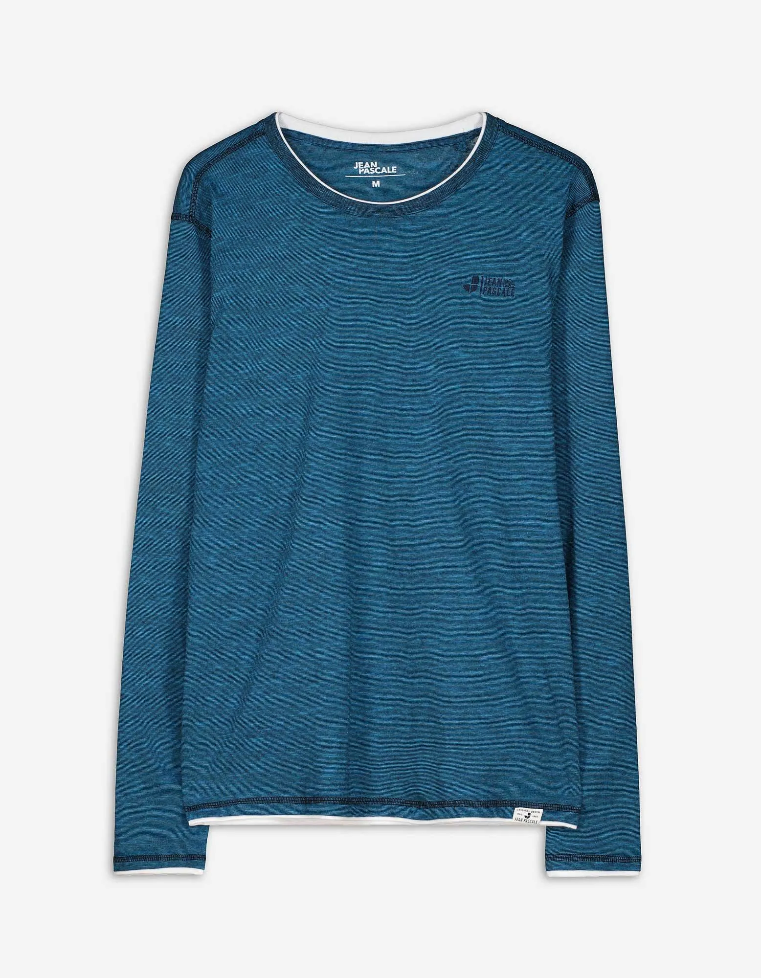 Tričko s dlouhým rukávem - Dvouvrstvý vzhled - modra