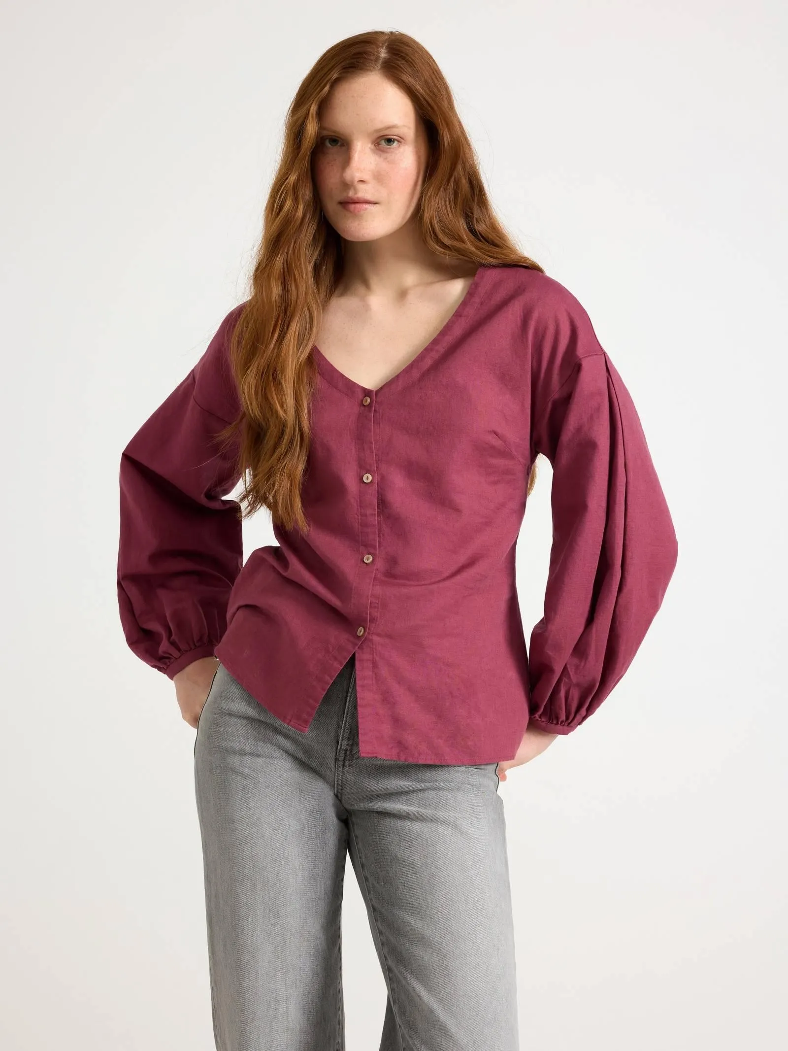 Blůza ze směsi lnu