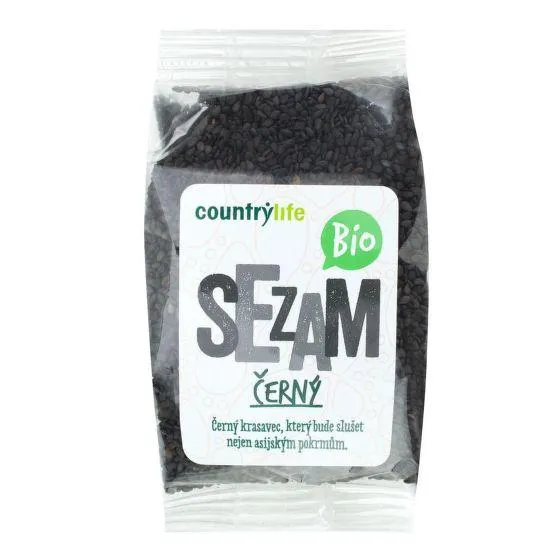 Sezam černý neloupaný 100 g BIO COUNTRY LIFE