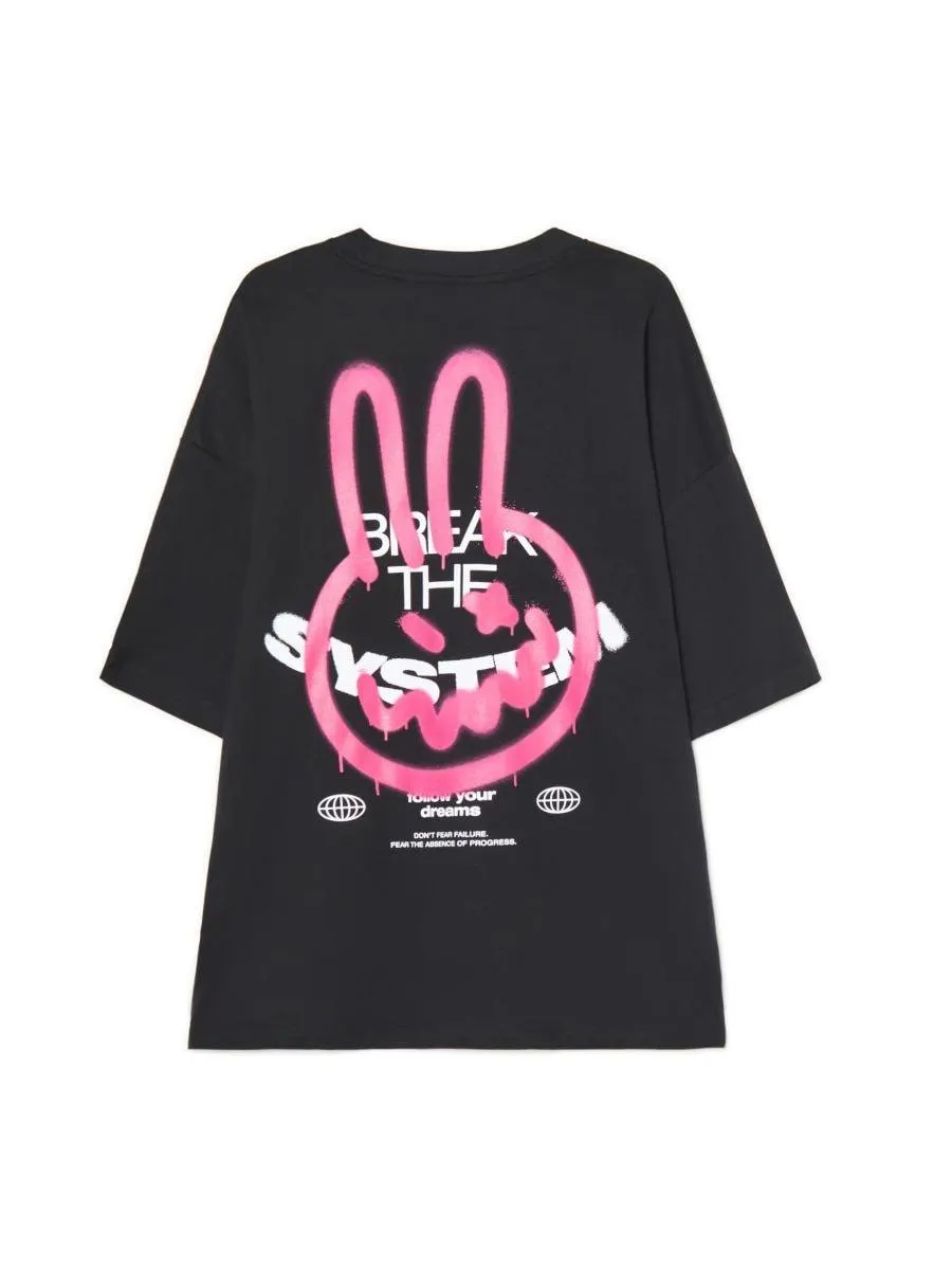 Černé tričko s potiskem