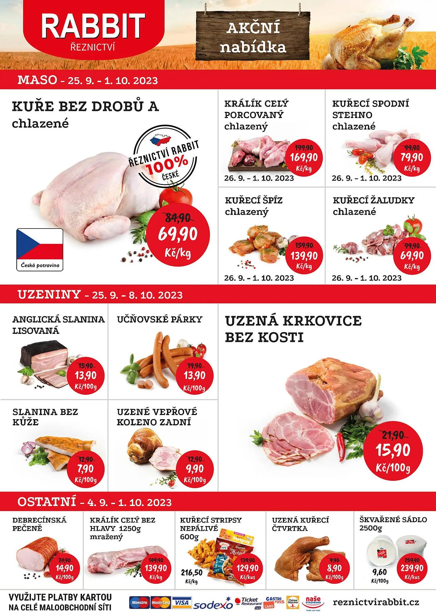 RABBIT řeznictví leták - 25. září 1. října 2023 - Page 1
