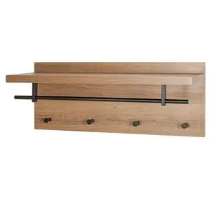 PARMA 5, dub bologna/černá Nástěnný věšák