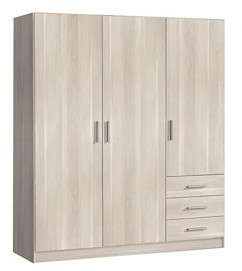 Skříň NEPTUN (M) 3D šatní, 144cm dub sonoma