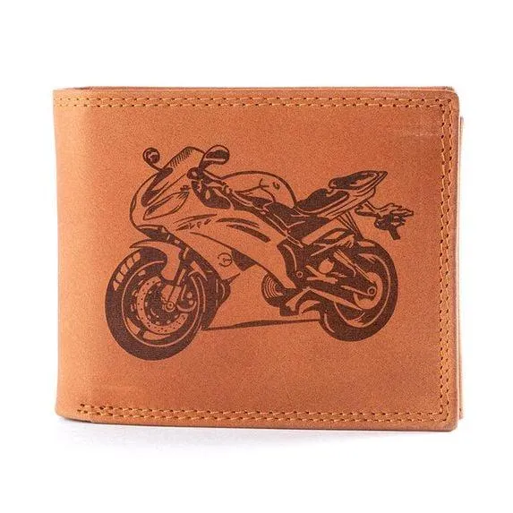 Pánská kožená peněženka SILNIČNÍ MOTORKA