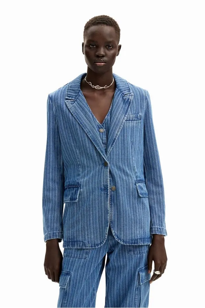 blejzr Desigual Dona denim medium wash