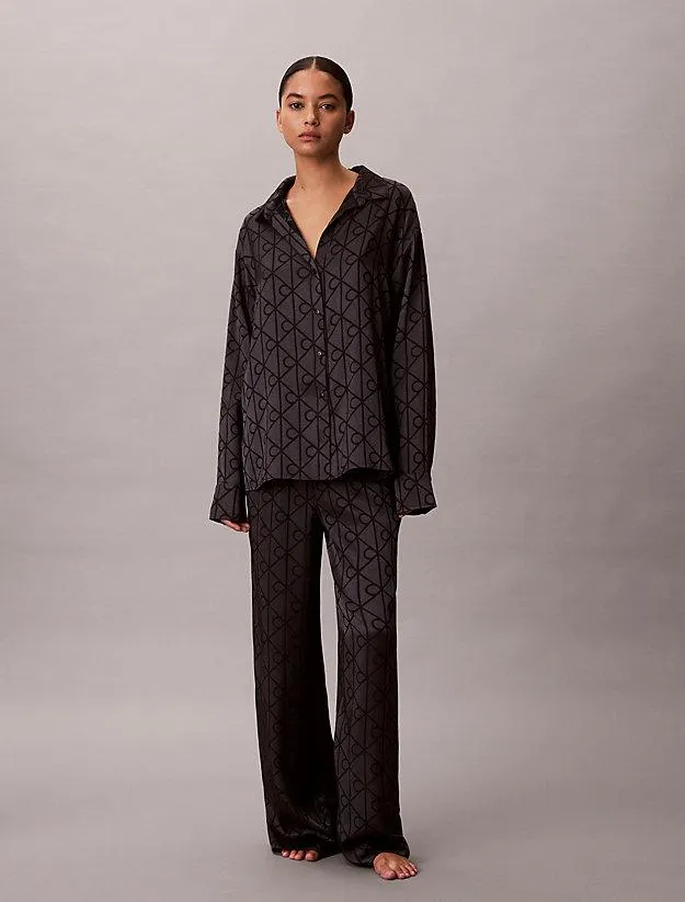 Satin Sheen Print Pyjama Pants