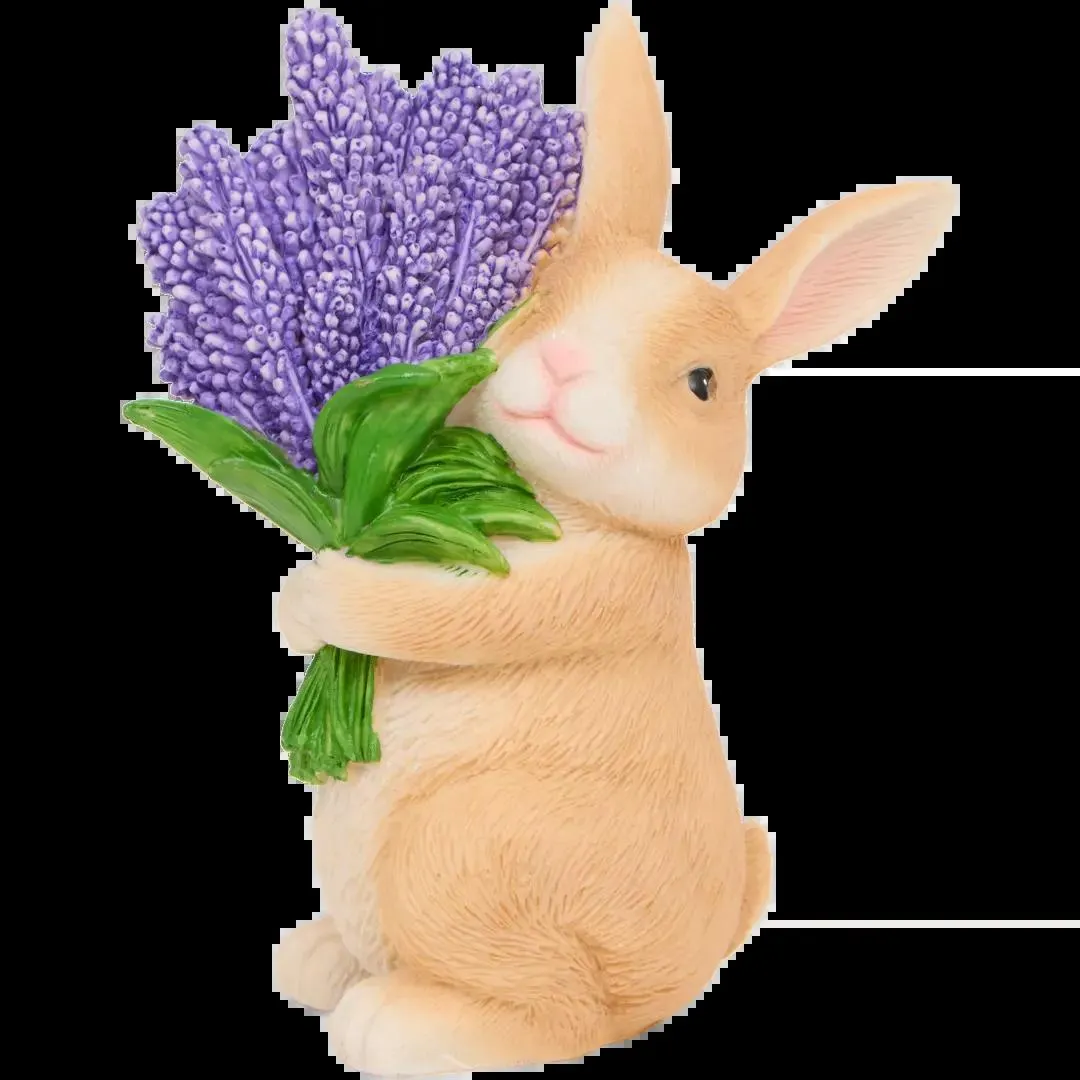 Velikonoční zajíc s květy