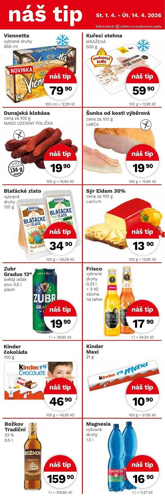 Konzum leták - 1. dubna 14. dubna 2026 - Page 4