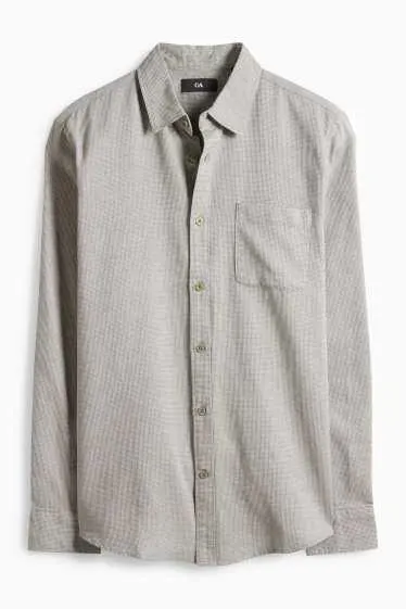 Košile - regular fit - kent - strukturovaná