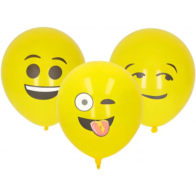 Balónky nafukovací 5 ks smajlík, 30 cm
