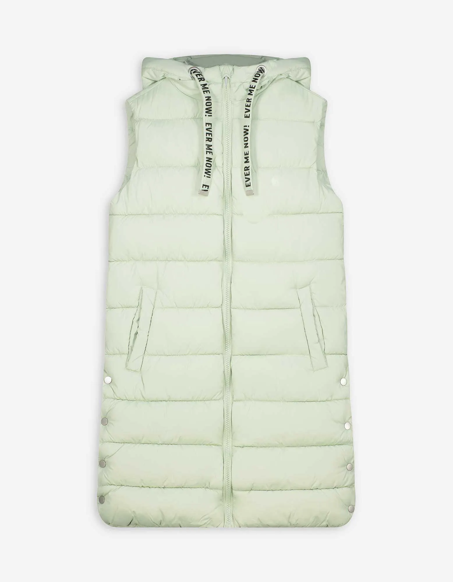 Prošívaná vesta - Nastavitelný spodní okraj - tmave zelena