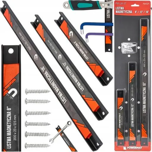 3x MAGNETICKÁ LIŠTA SADA MAGNET NA NÁŘADÍ PŘÍSLUŠENSTVÍ NÁŘADÍ DRŽÁK