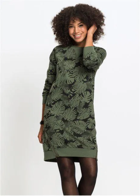 Mikinové šaty s potiskem
