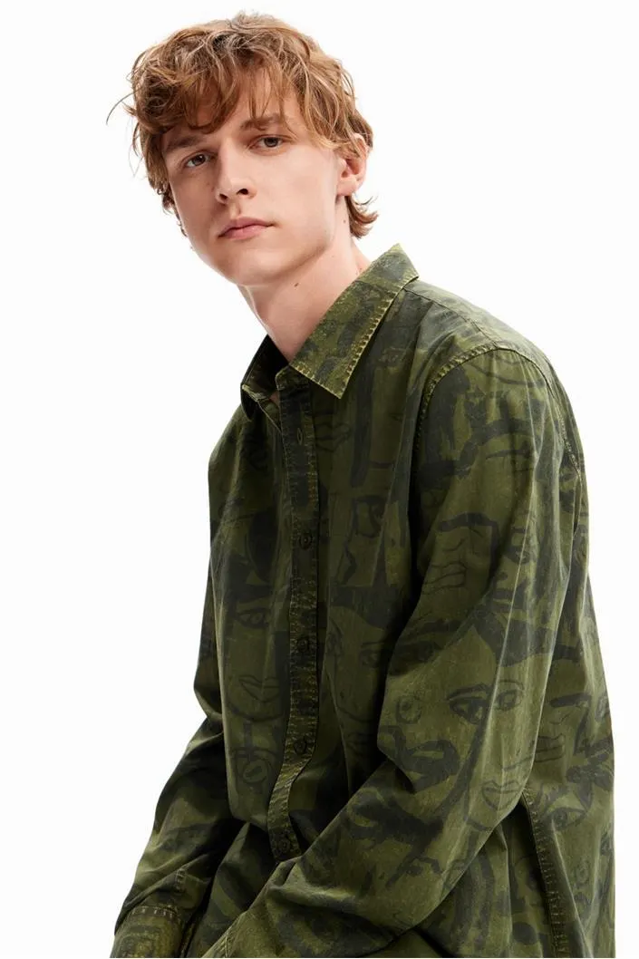 košile Desigual Lian verde londres