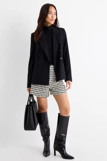 Šortky - high waist - kostkované