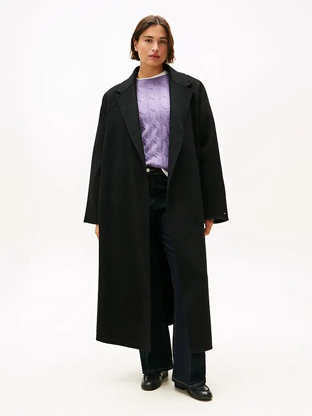 Curve Double-Faced Wool Blend Longline Coat