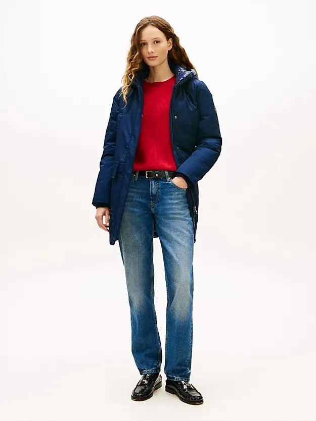 Contrast Hood Padded Parka