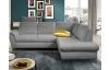 Rohová sedací souprava Geneva, šedá látka, pravý roh