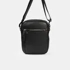 Pánská kožená crossbody taška s předními kapsami