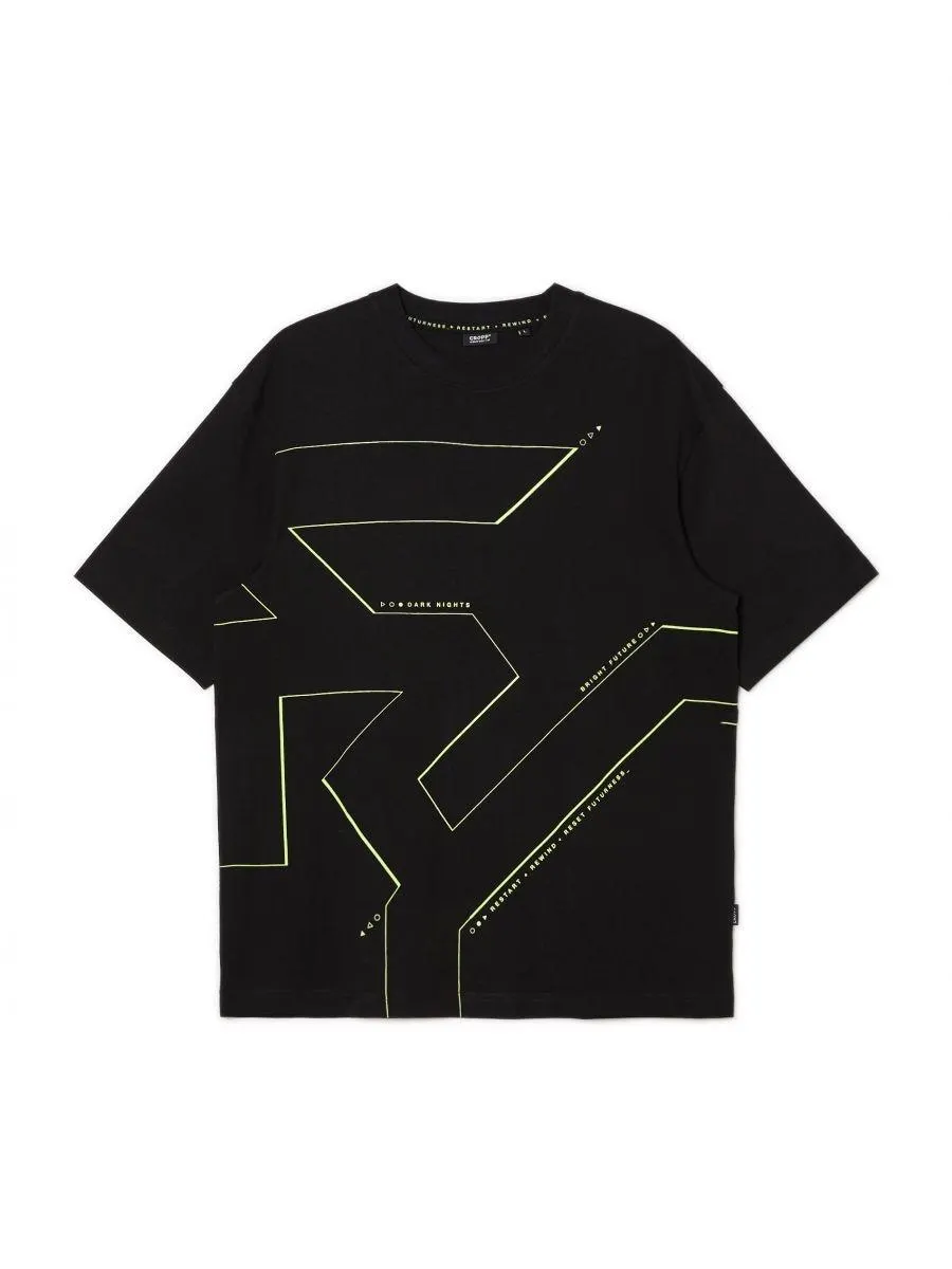 Černé tričko s potiskem