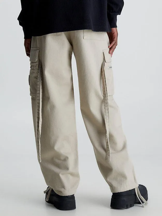 Relaxed Cotton Twill Cargo Pants