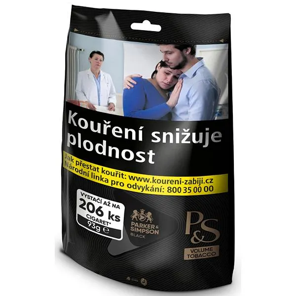 Tabák cigaretový P&S Black 93g